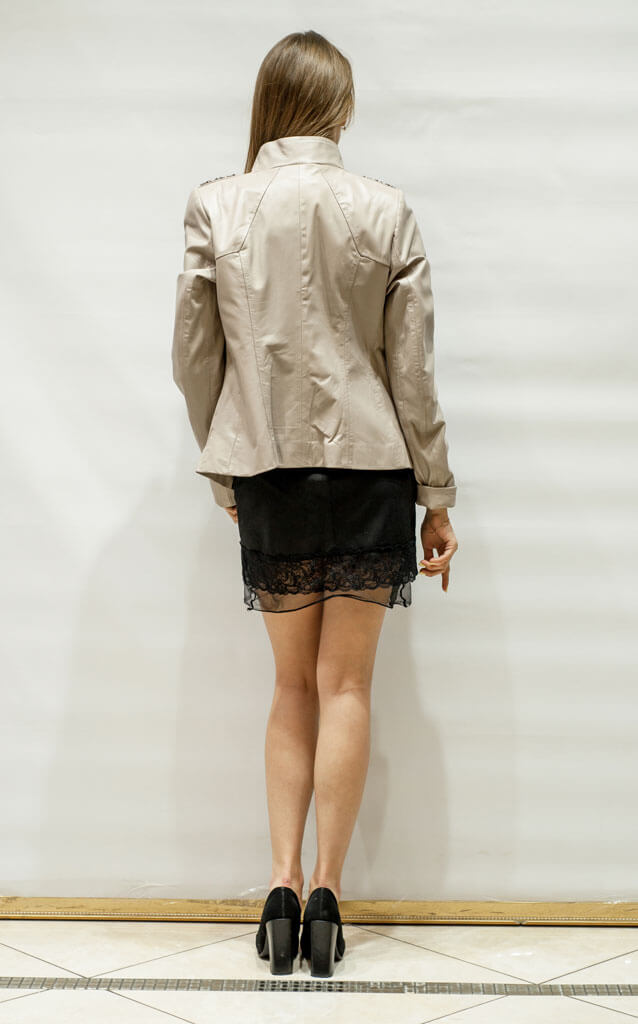 Куртка женская из кожи бежевая в Курске недорого Дворец кожи и меха Тиффи Фото 2